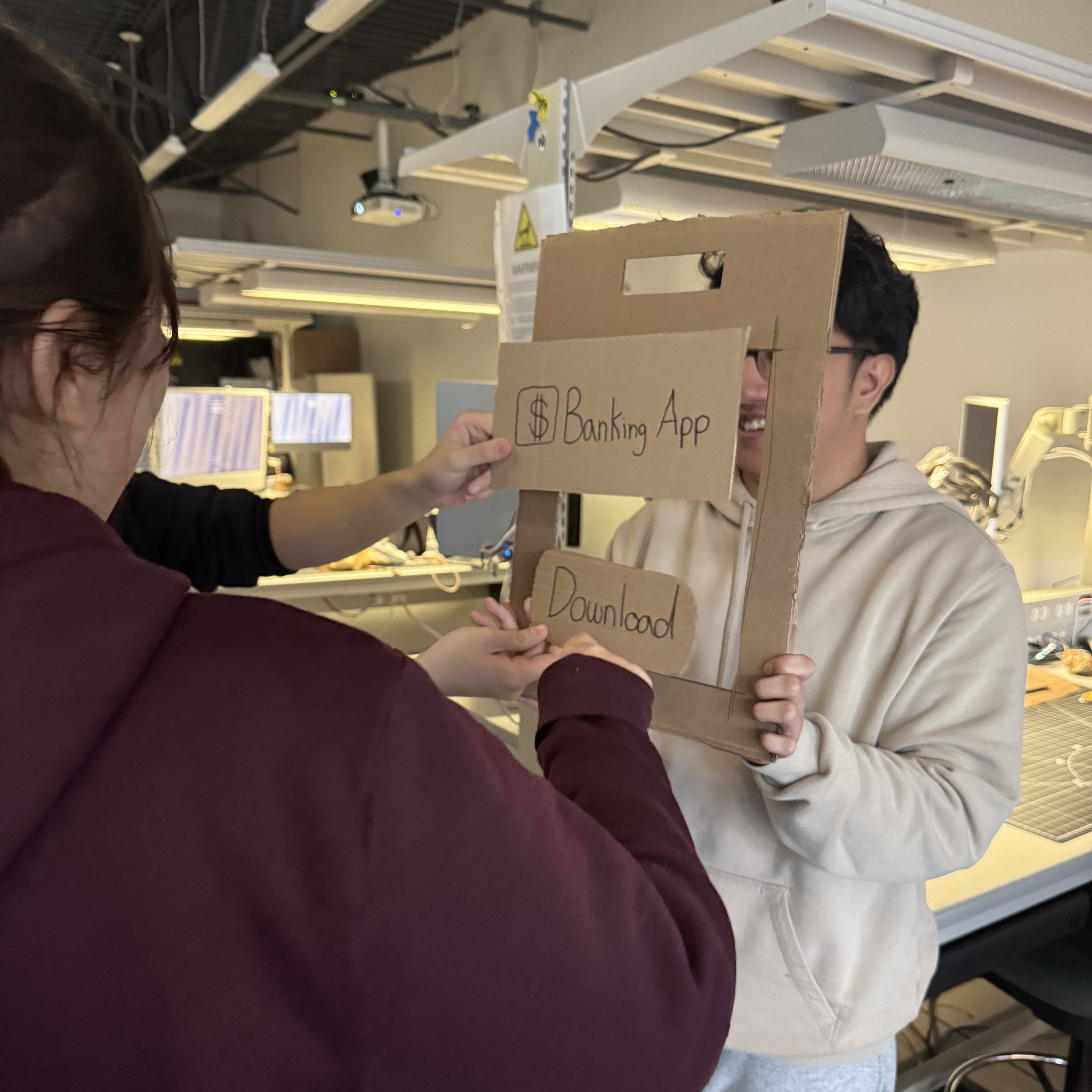 This is the first screen, for downloading and running the app.